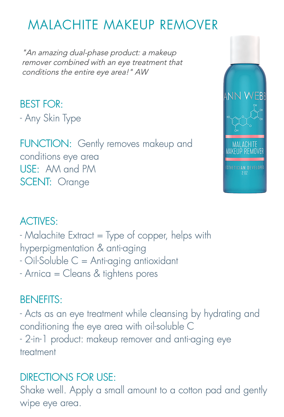 ANN WEBB Makeup Remover - kathywebb321