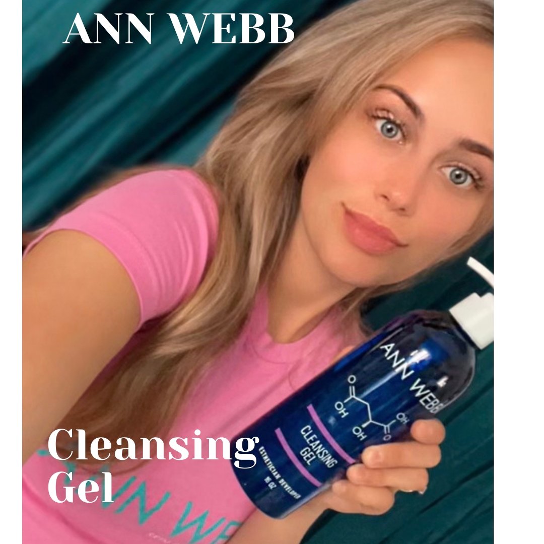ANN WEBB Skin Products Cleansing Gel Non-greasy Foaming, Exfoliating Cleanser. Helps Oily/Blemished skin Made in America