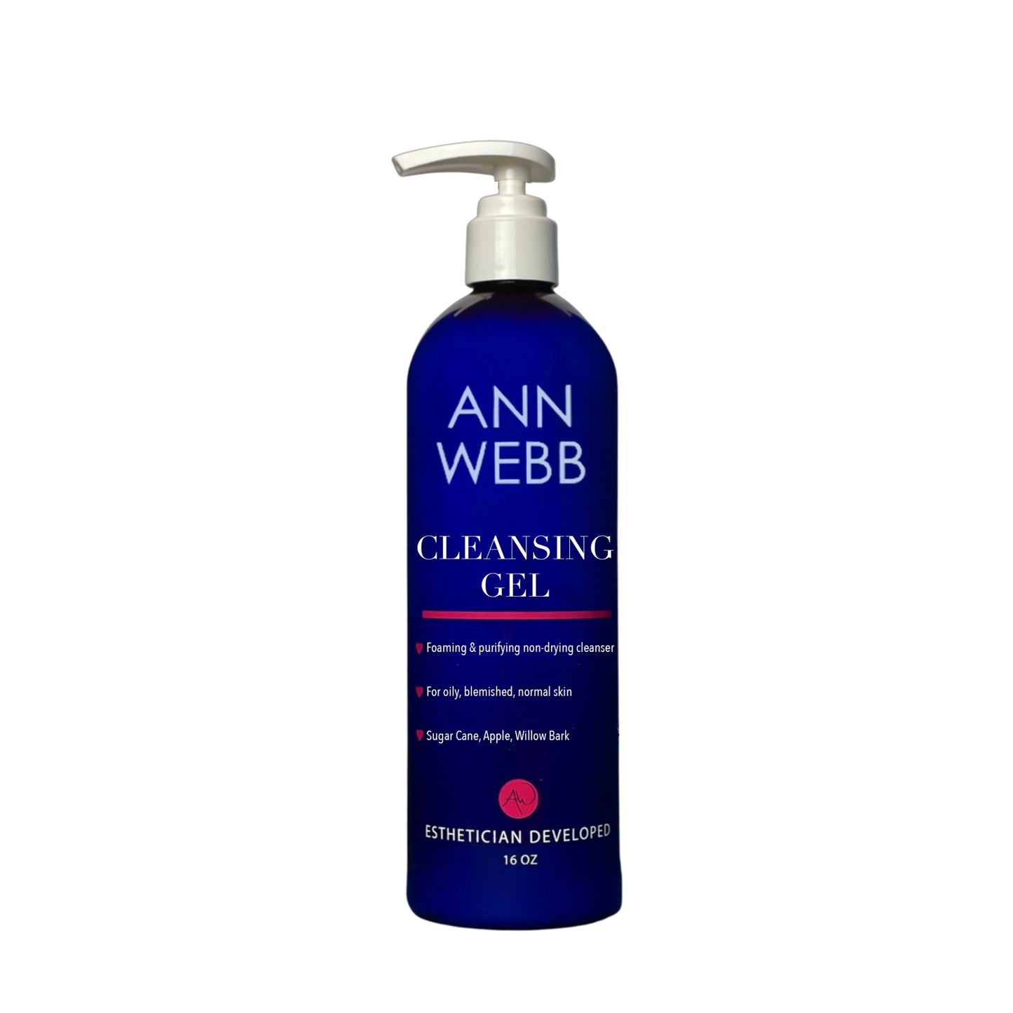 ANN WEBB Skin Products Cleansing Gel Non-greasy Foaming, Exfoliating Cleanser. Helps Oily/Blemished skin Made in America