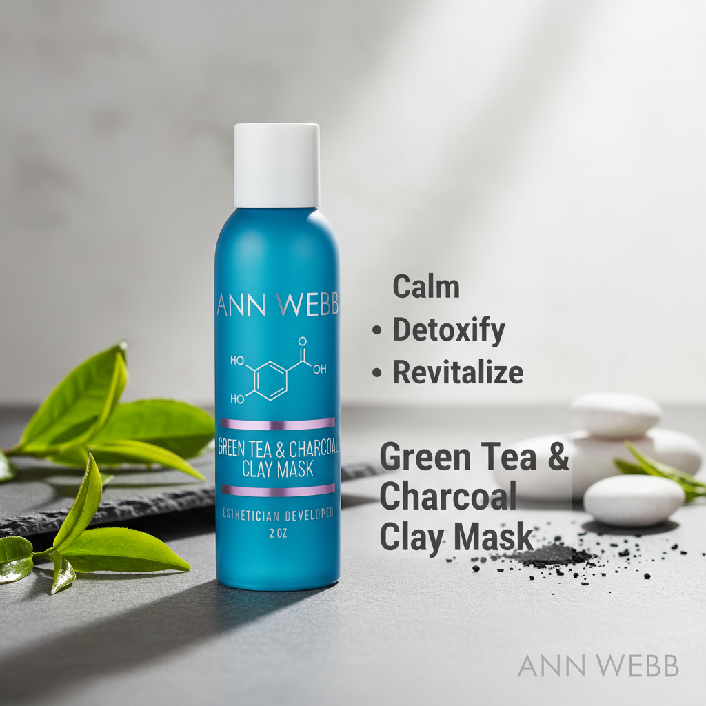 ANN WEBB Green Tea Charcoal Clay Mask Instagram Post
