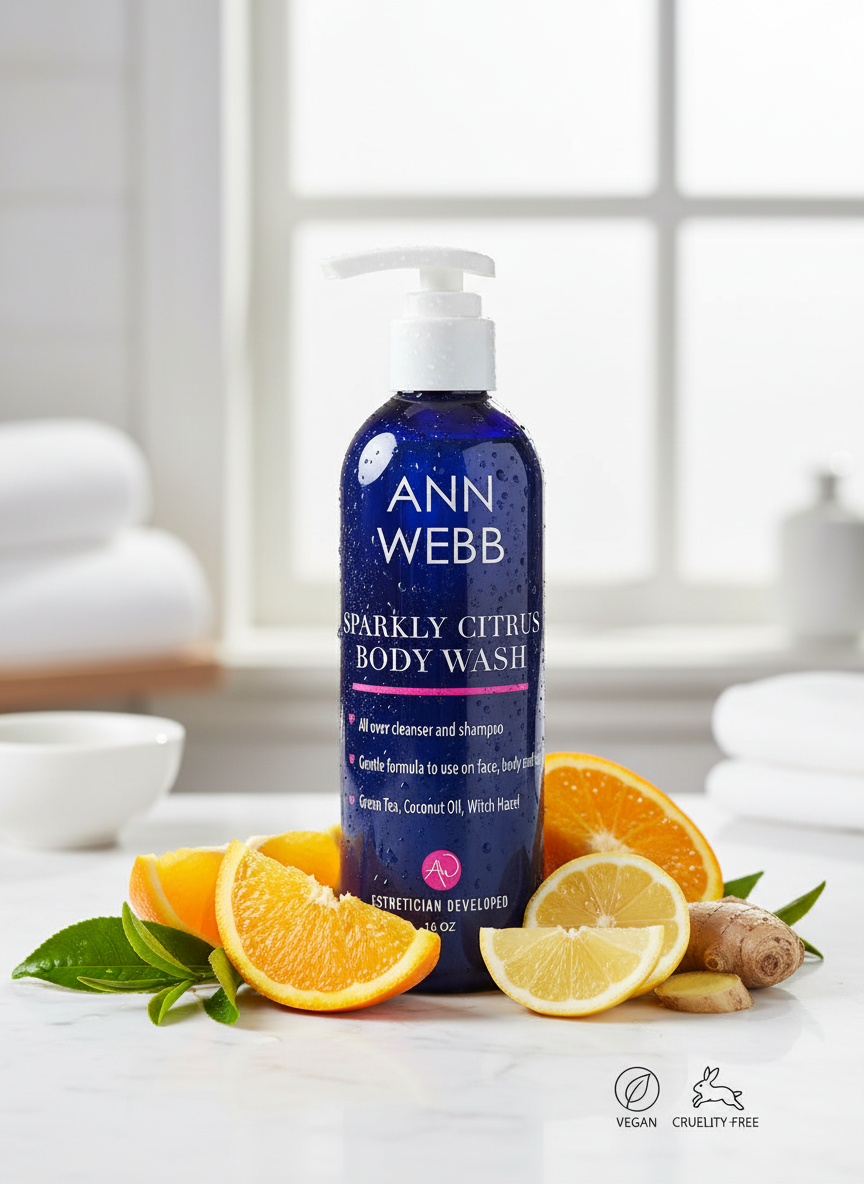 ANN WEBB Sparkly Citrus Body Wash Marketing Photo