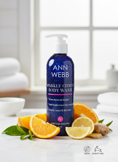 ANN WEBB Sparkly Citrus Body Wash Marketing Photo