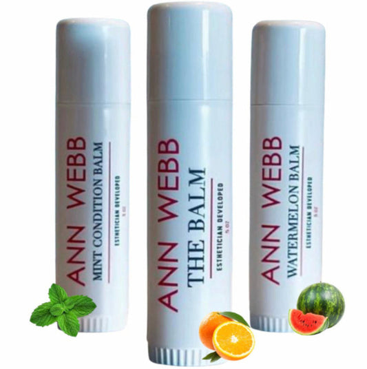 👄 ANN WEBB Skin Care THE BALM - Best Lip balm you can buy.  Oversized Lipbalm 3 flavors.