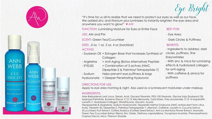 ANN WEBB Skin Care Eye Bright Cream 👁️ - Webb Skin