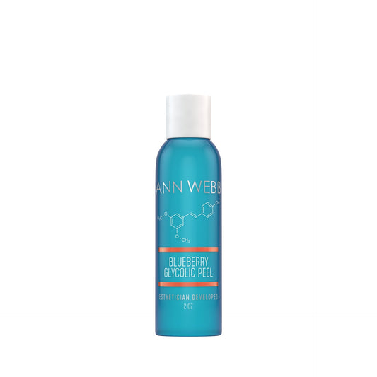 ANN WEBB Skin Care for Face Blueberry Gylcolic Peel is a  Stronger peel with fruit and physical exfoliators Made in America