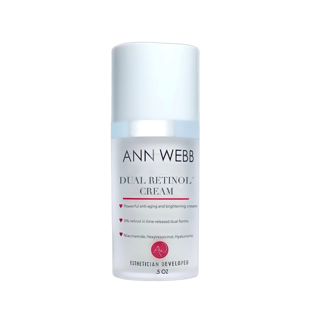ANN WEBB Dual Retinol Cream - Powerful anti-aging and brightening cream. Made in America