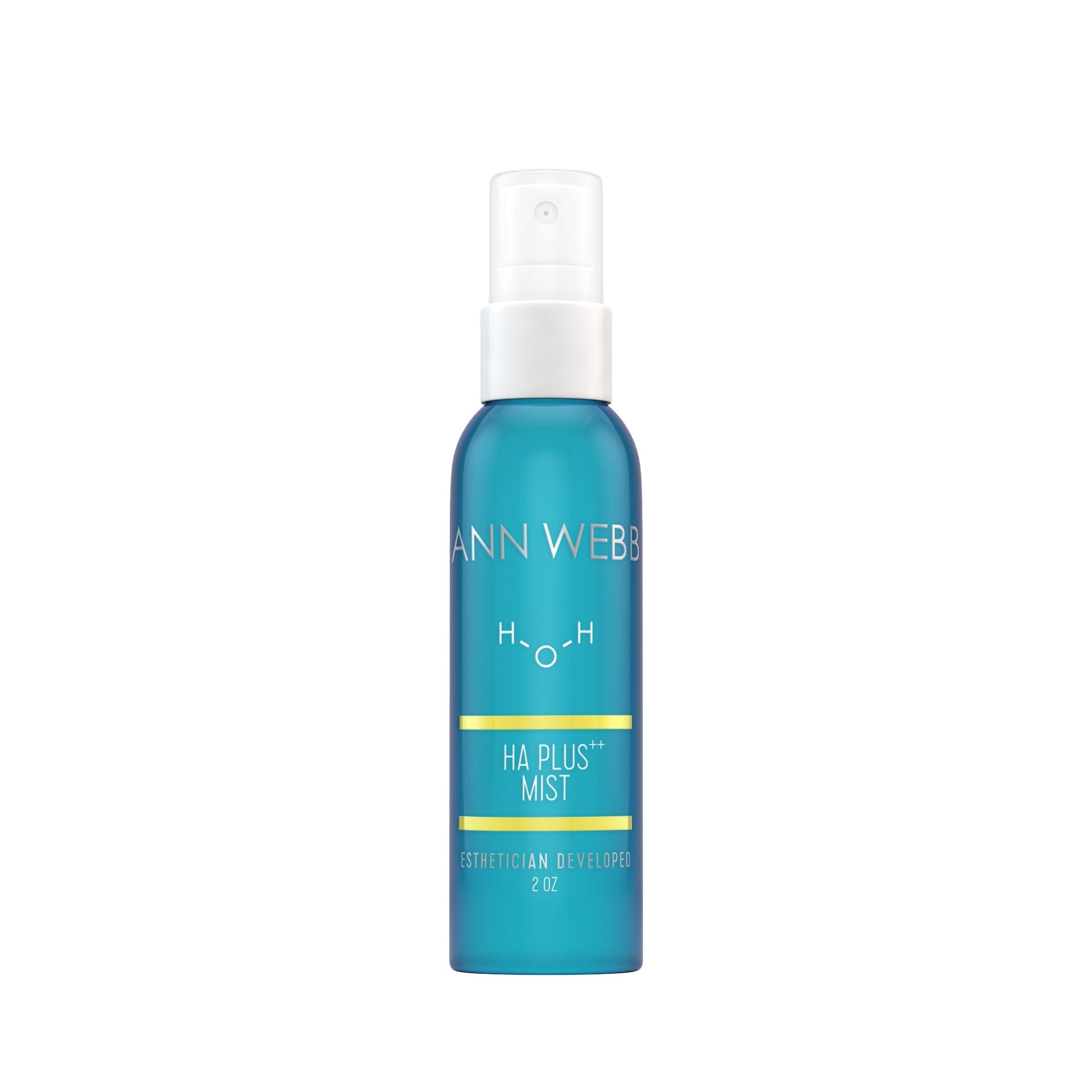 ANN WEBB HA Plus Mist s a fine mist hydrator w/ AHA. Multi-use hydrator that can be used all day. Made in AMERICA