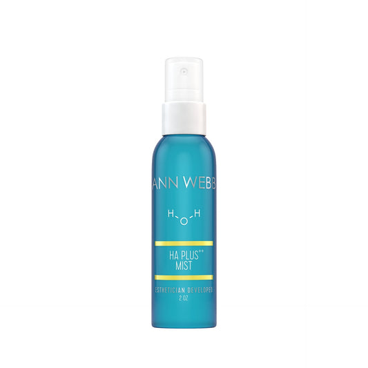 ANN WEBB HA Plus Mist s a fine mist hydrator w/ AHA. Multi-use hydrator that can be used all day. Made in AMERICA