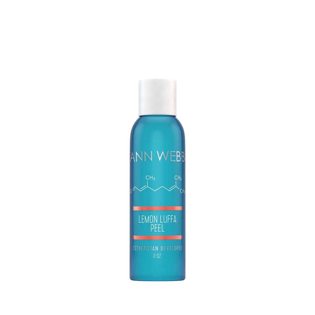 ANN WEBB Lemon Luffa Peel Gentle, brightening peel with fruit enzyme and physical exfoliators.  Made in America
