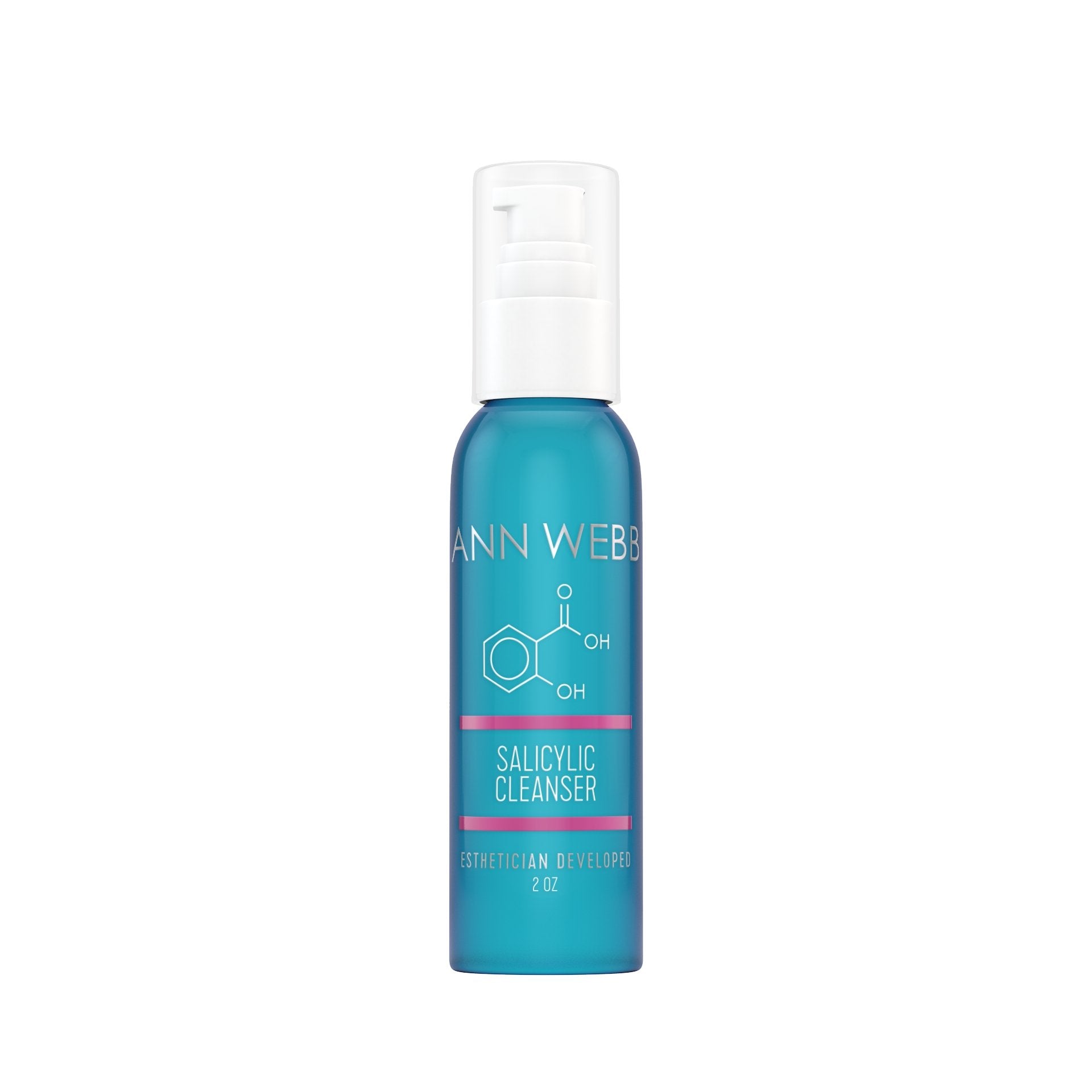 ANN WEBB Skin Face Products Salicylic Cleanser helps loosen dead skin cells and eliminate bacteria.  Made in America