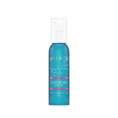 ANN WEBB Sensitive Cleansing Milk: Gentle Milky Cleanser that Nourishes and Rejuvenates skin.  Made in America.