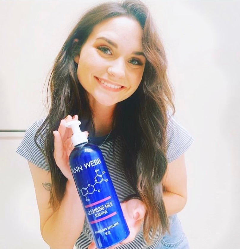 ANN WEBB Sensitive Cleansing Milk: Gentle Milky Cleanser that Nourishes and Rejuvenates skin.  Made in America.