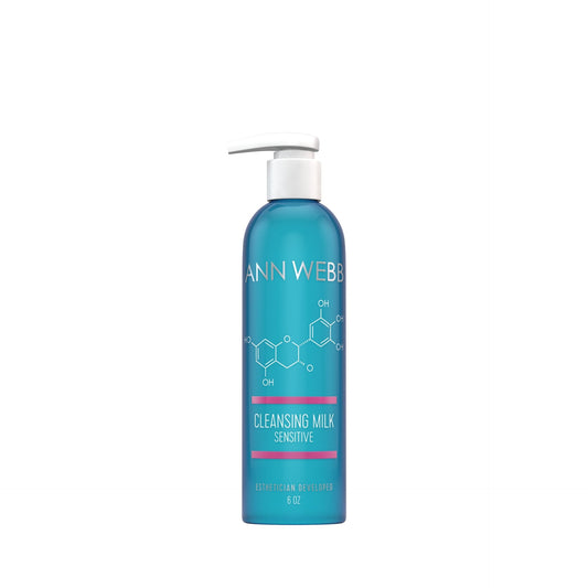 ANN WEBB Sensitive Cleansing Milk: Gentle Milky Cleanser that Nourishes and Rejuvenates skin.  Made in America.