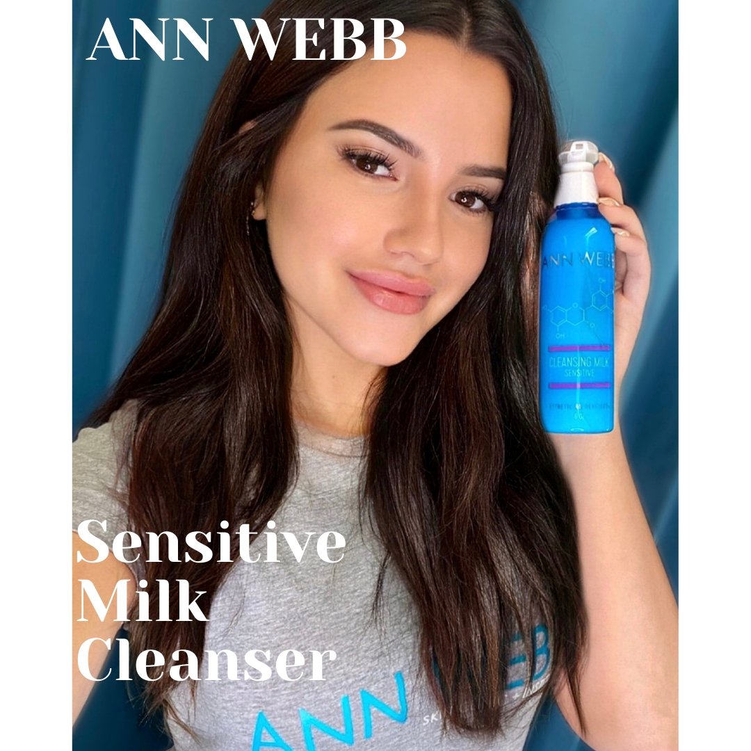 ANN WEBB Sensitive Cleansing Milk: Gentle Milky Cleanser that Nourishes and Rejuvenates skin.  Made in America.