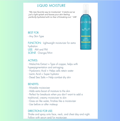 🍊💧ANN WEBB Skin Care Liquid Moisture - Ann Webb Skin Care - Webb Skin