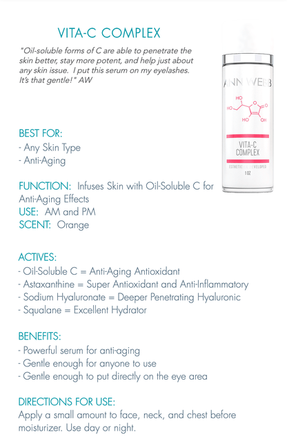 🍊ANN WEBB Vitamin C Serum: Anti-aging, damage repairing & UV-protecting serum.  Made in America.