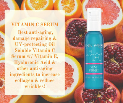 🍊ANN WEBB Vitamin C Serum: Anti-aging, damage repairing & UV-protecting serum.  Made in America.