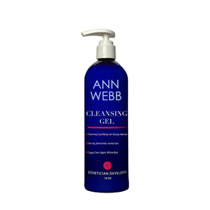 ANN WEBB Skin Products Cleansing Gel Non-greasy Foaming, Exfoliating Cleanser.  Helps Oily/Blemished skin Made in America